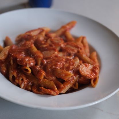 Domates Soslu Makarnalar resmi